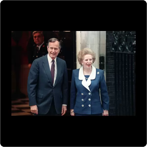 George Bush and Margaret Thatcher outside No. 10 June 1989