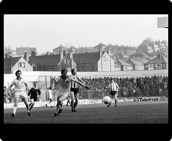 Leeds United 1 v. Stoke City 3. Division One Football. February 1981 MF01-29-098