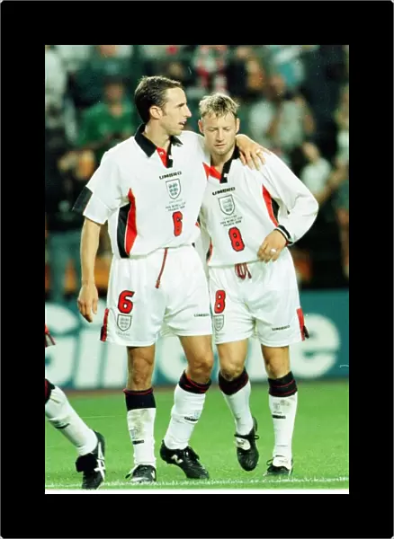 Gareth Southgate consoles David Batty at World Cup 1998 after his penalty