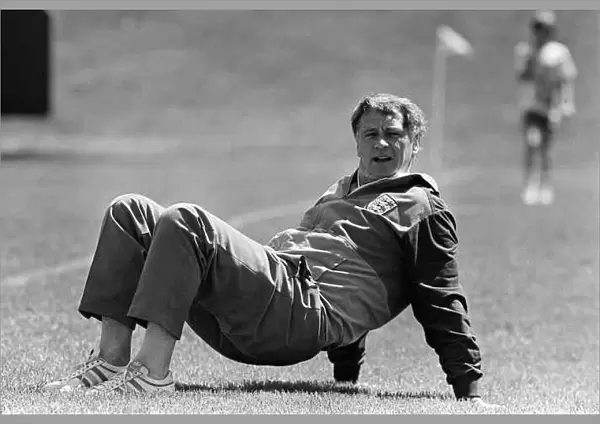 Football World Cup 1986 England manager Bobby Robson at a training session