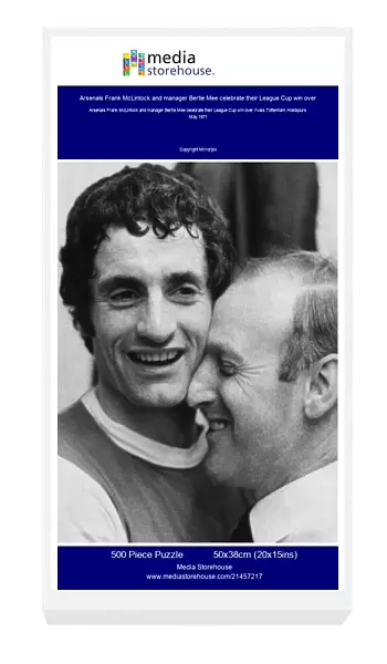 Arsenals Frank McLintock and manager Bertie Mee celebrate their League Cup win over