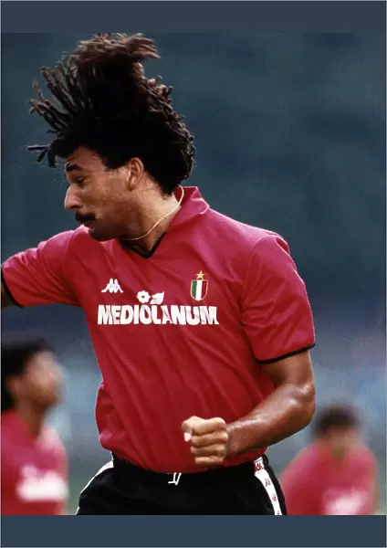 Dutch footballer Ruud Gullit in action for his club side AC Milan 31st July 1988