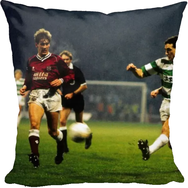 Paul McStay hits shot for Celtic December 1987