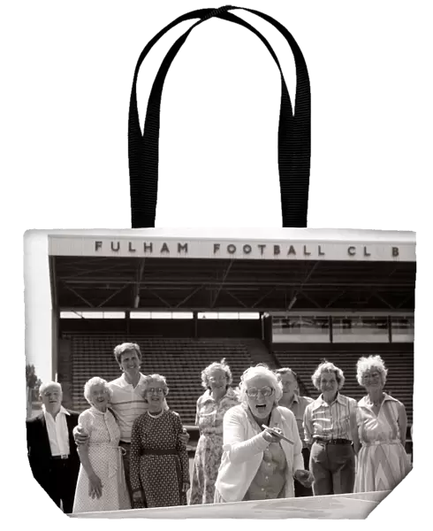 Old People at fulham football clubs ground. 23rd July 1985