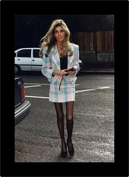 Mandy Smith Model Ex wife Bill Wyman arrivng back home from a TV Interview