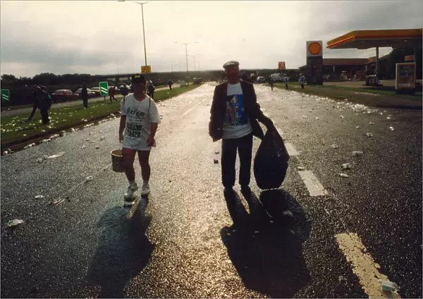 The Great North Run 17 September 1995 - A lone competitor brings up the rearguard as