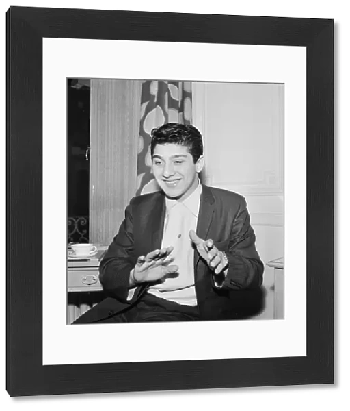 Canadian singer songwriter Paul Anka pictured in his suite at the Savoy Hotel in London