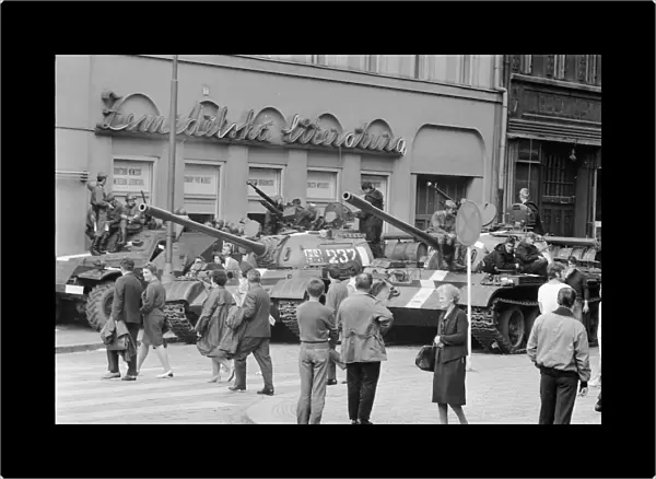 Prague, Czechoslovakia. End of the Prague Spring, a period of political liberalization in