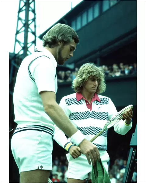 Bjorn Borg and Ove Bengtson at Wimbledon 1974. Local Caption watscan