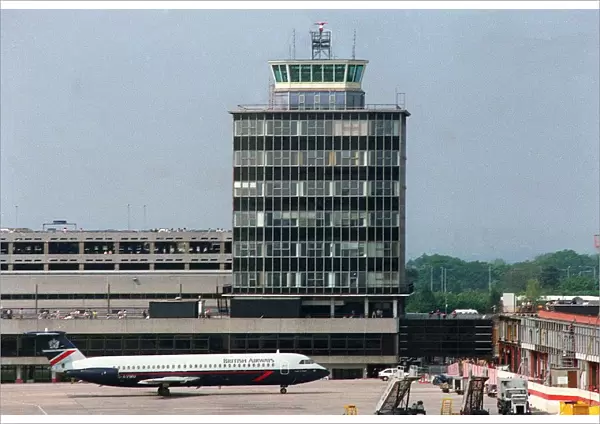 Ringway Airport Manchester Control Tower May 1989 Britsh Airways BAC 111 aircraft