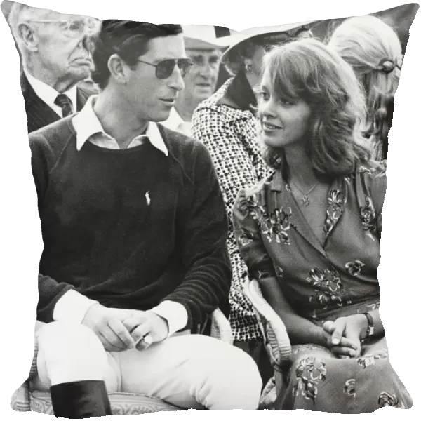 Prince Charles with girlfriend Sabrina Guinness at a polo match August 1979