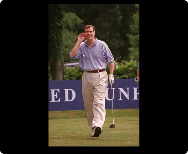 Duke Of York playing golf at Wentworth in June 1998 Prince Andrew at the Dunhill