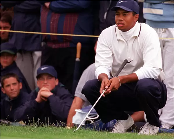 Tiger Woods Golf USA at Royal Troon Scotland 17 July 1997 Tiger Woods Golf USA thinking