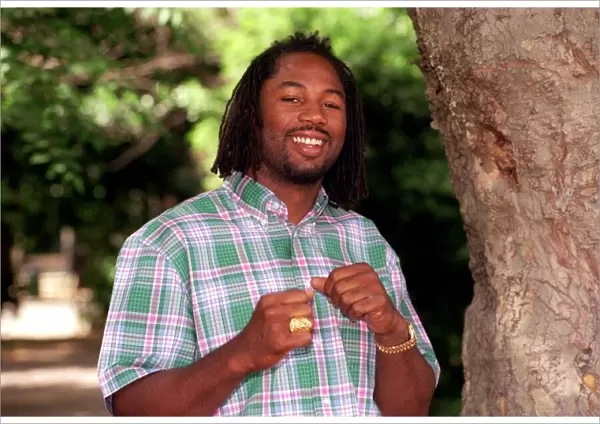 Lennox Lewis World Boxing champion June 1998 after hearing the news he had received