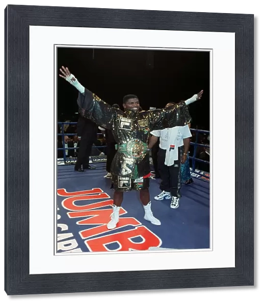 Sugar Boy Malinga Boxing December 97 In ring holding up arms after winning the