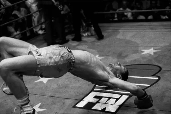 Terry Marsh celebrates his title win over Akio Kameda during the Featherweight final