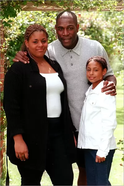 Frank Bruno former Heavyweight Boxer July 1998 at his home in Essex with his