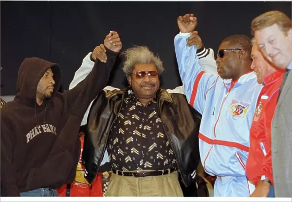 Mike Tyson and Frank Bruno come face to face at the weigh in