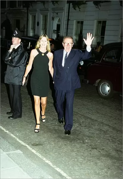 David Frost TV Presenter June 1998 Arriving for a celebrity party at the Ritz hotel