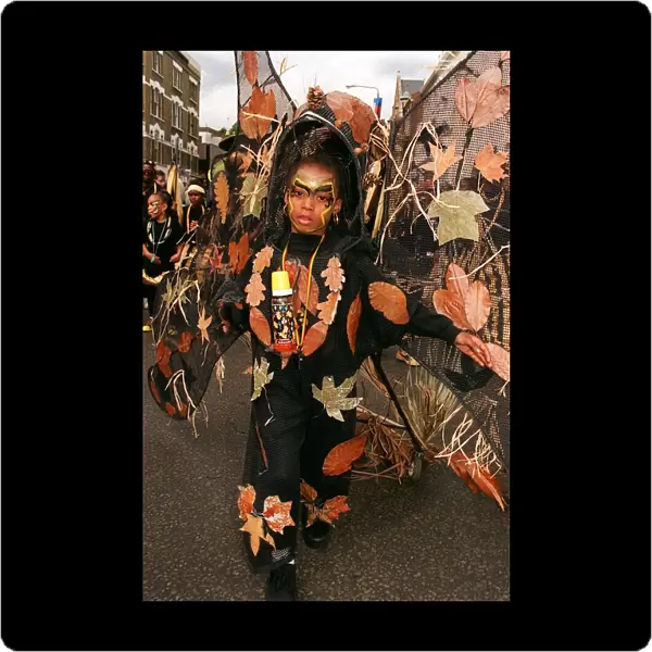 Girl dances at Notting Hill carnival