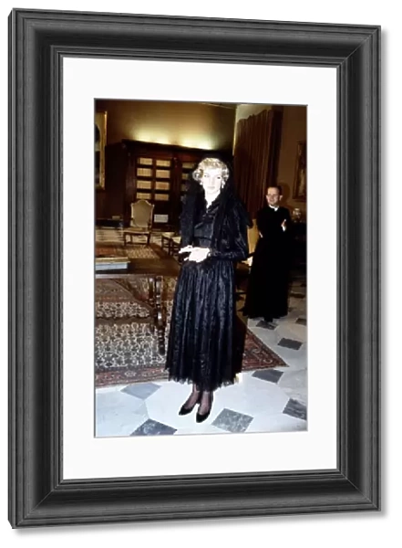 Prince and Princess of Wales visit to Italy, April 1985 Princess Diana wearing a