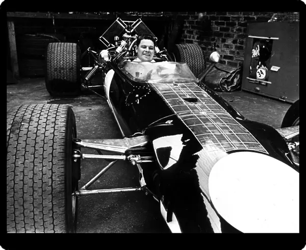 Jock Russell Scottish Racing Driver at wheel of Formula One car Circa 1972