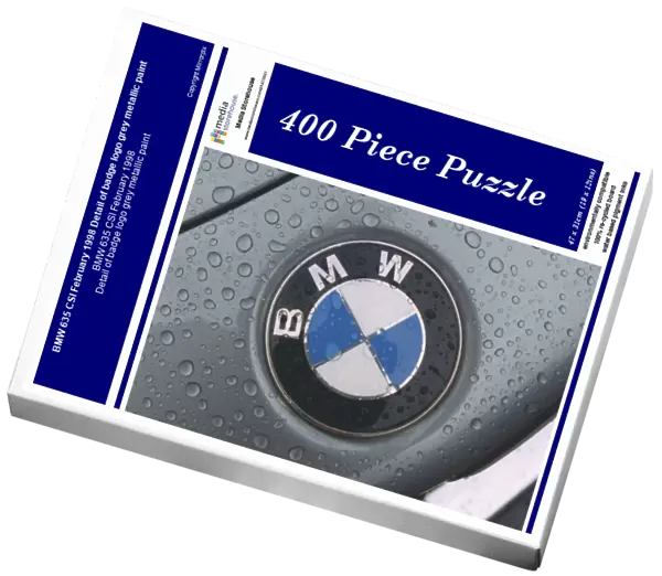 BMW 635 CSI February 1998 Detail of badge logo grey metallic paint