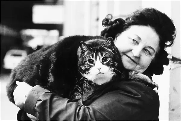 June Watson and Tiddles the cat Tiddles wandered into the ladies loo at Paddington