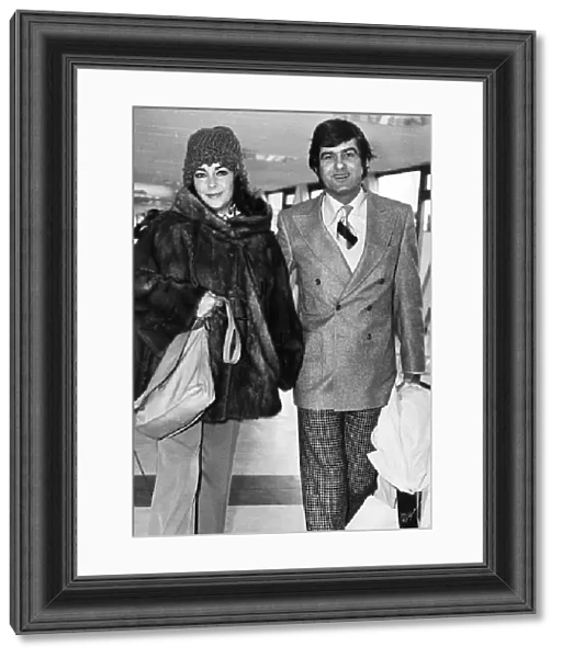 Elizabeth Taylor with boyfriend Henry Wynberg at Heathrow about to board a plane to Los
