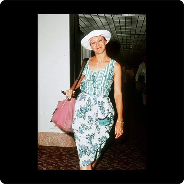 Jenny Agutter film actress at airport in August 1989