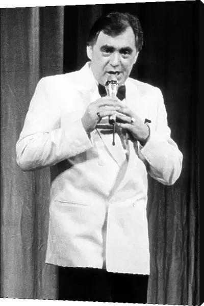 Actor Bill Tarmey performing on stage February 1987