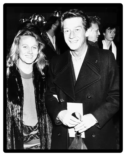 John Hurt British film actor and wife at film premiere in February 1988