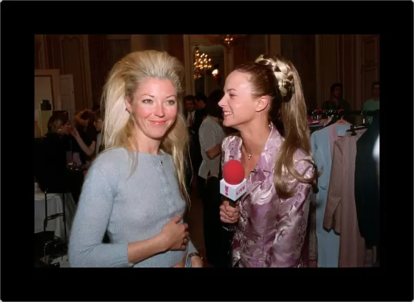 Tamara Beckwith TV Presenter April 98 Being intervied by live tv