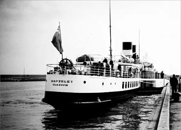 The paddle steamer Waverley, at Blyth, in May 1983, for a visit