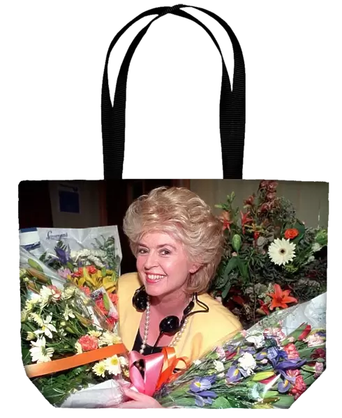 Gloria Hunniford TV Presenter 50th Birthday suprise 1990 Flowers arrive in