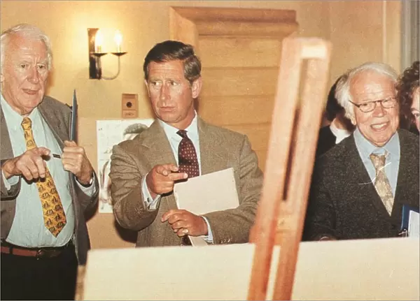 Prince Charles at Young Artist of Britain Exhibition, November 1998 The Prince is