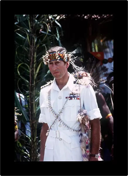 Prince of Wales crowned 10th Lapan of Manus in Papua New Guinea August 1984