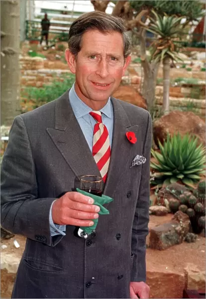 Prince Charles visits the Botanic Gardens in Cape Town, South Africa Drinking herbal tea