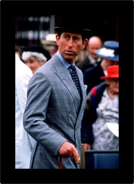 Prince Charles at the Quorn Hunt Puppy Show in Leicester July 1988