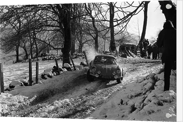 RAC Rally November 1970 The Alpine Renault driven by Jean-Luc Therier