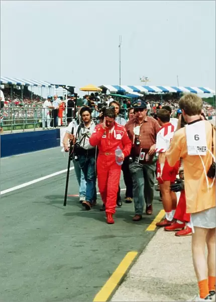 Nigel Mansell racing driver at the British Grand Prix. 15th July 1990