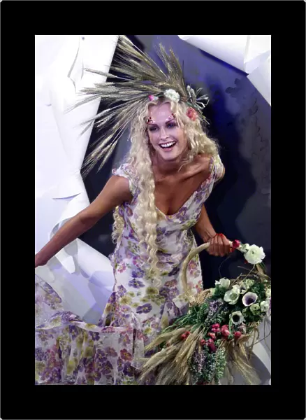 France Paris Fashion Week Christian Dior Collection 1999 Model wearing a floral