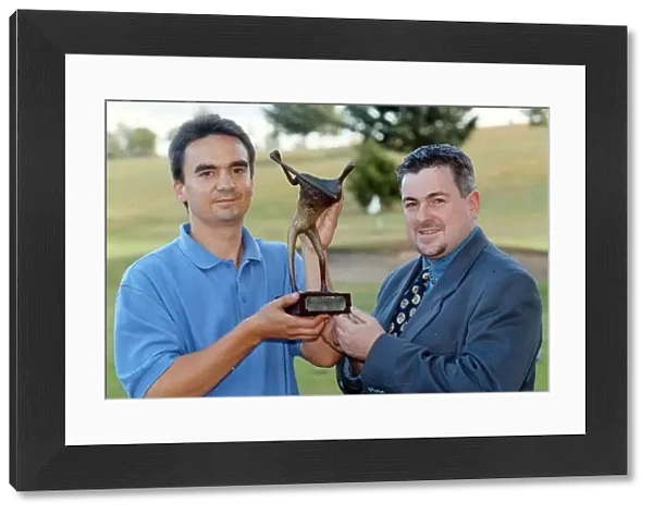 Bill Leckie presents award Scott Nelson winner Masters golf Craigmillar Edinburgh Daily