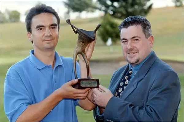 Bill Leckie presents award Scott Nelson winner Masters golf Craigmillar Edinburgh Daily