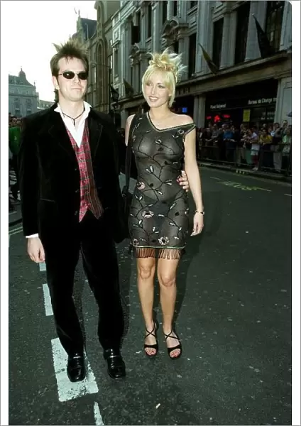 Emma Noble Model May 98 Arriving for the 1998 Bafta TV Awards with fiance James
