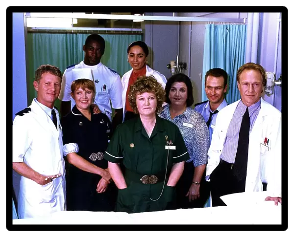 Casualty TV Programme photograph showing the cast of the TV series