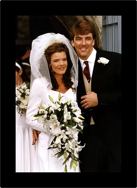 Annabel Croft Swimmer and TV Presenter at her wedding to Mel Coleman