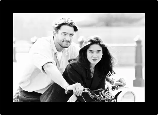 Jennifer Connelly Actress with actor Bill Campbell in England to promote their new Walt