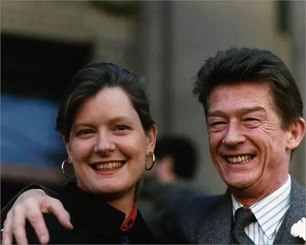 John Hurt actor with his new wife A©Mirrorpix