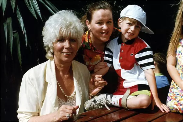 Helen Keating actress (L) with Paul Stapleton and his mum Marie